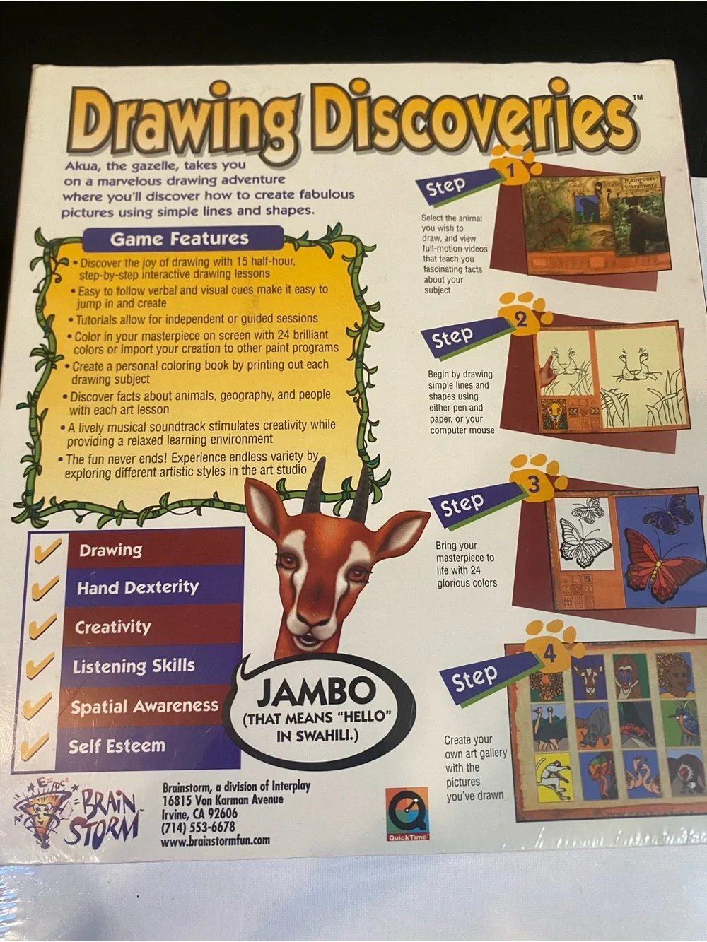 Drawing Discoveries computer learning software from 90’s cd rom